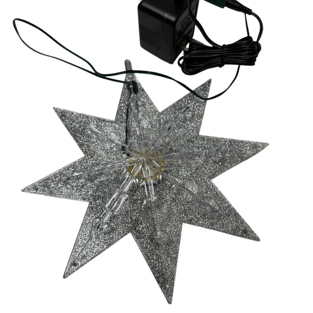 KURT ADLER Star Tree Topper Light Up Christmas Decor 8